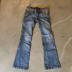 Flattering vintage sequin flare jeans from Alloy